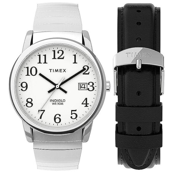 Men's Easy Reader Watch , Silver-Tone/Silver-Tone/White/D/35mm 1